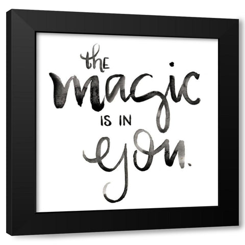 Posi-vibe I Black Modern Wood Framed Art Print by Parker, Jennifer Paxton