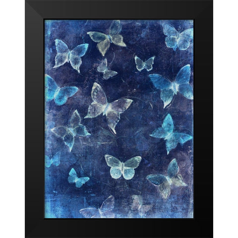 Indigo Flight II Black Modern Wood Framed Art Print by OToole, Tim