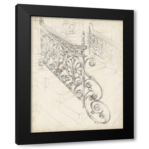 Iron Railing Design I Black Modern Wood Framed Art Print by Harper, Ethan