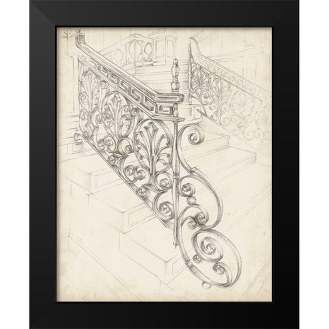 Iron Railing Design I Black Modern Wood Framed Art Print by Harper, Ethan
