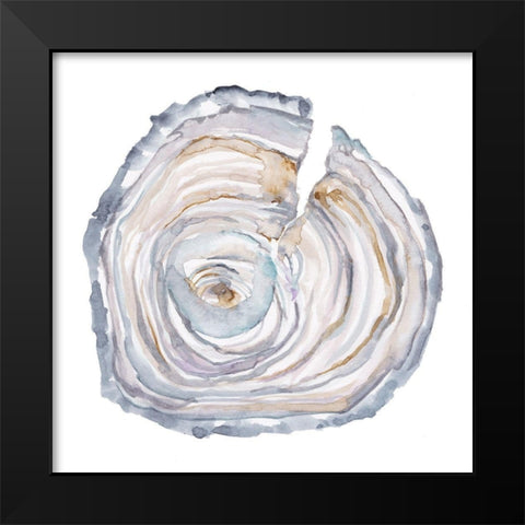 Watercolor Tree Ring II Black Modern Wood Framed Art Print by Harper, Ethan
