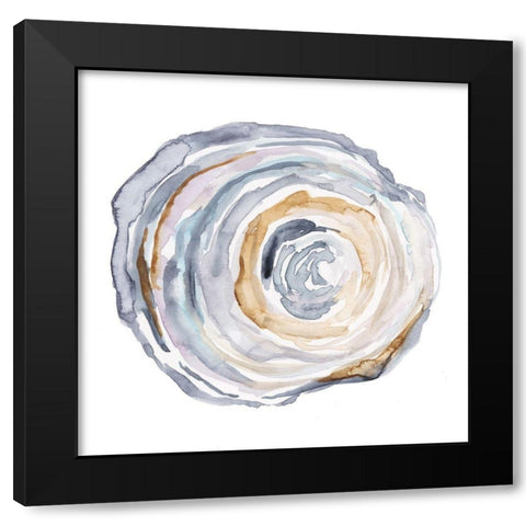 Watercolor Tree Ring IV Black Modern Wood Framed Art Print by Harper, Ethan