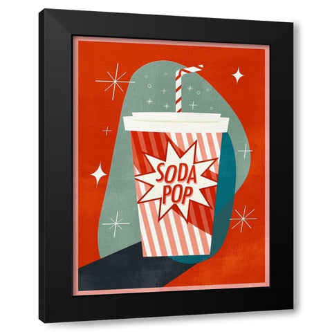 Retro Refreshments II Black Modern Wood Framed Art Print with Double Matting by Borges, Victoria