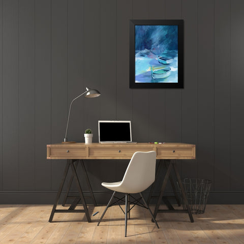 Cove Boats II Black Modern Wood Framed Art Print by Parker, Jennifer Paxton