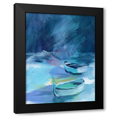 Cove Boats II Black Modern Wood Framed Art Print by Parker, Jennifer Paxton