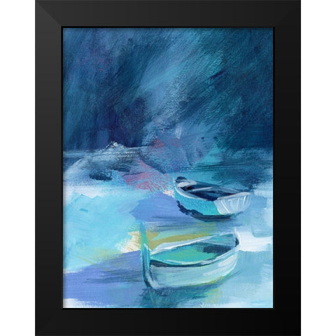 Cove Boats II Black Modern Wood Framed Art Print by Parker, Jennifer Paxton