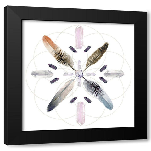 Crystal Matrix I Black Modern Wood Framed Art Print by Parker, Jennifer Paxton