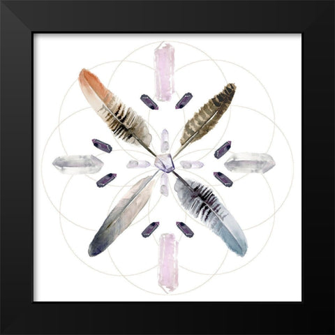 Crystal Matrix I Black Modern Wood Framed Art Print by Parker, Jennifer Paxton