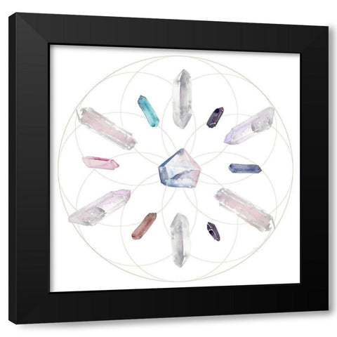 Crystal Matrix II Black Modern Wood Framed Art Print by Parker, Jennifer Paxton