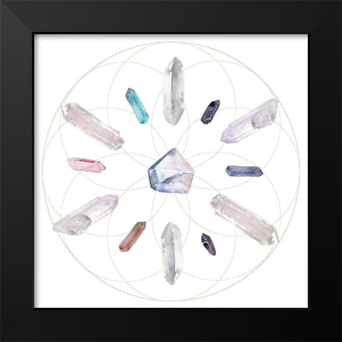 Crystal Matrix II Black Modern Wood Framed Art Print by Parker, Jennifer Paxton