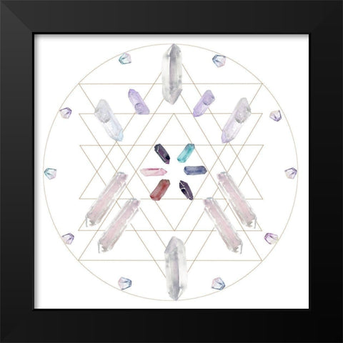 Crystal Matrix III Black Modern Wood Framed Art Print by Parker, Jennifer Paxton