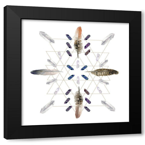 Crystal Matrix IV Black Modern Wood Framed Art Print by Parker, Jennifer Paxton