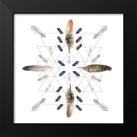 Crystal Matrix IV Black Modern Wood Framed Art Print by Parker, Jennifer Paxton