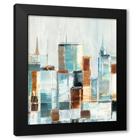 City Colors I Black Modern Wood Framed Art Print by Harper, Ethan