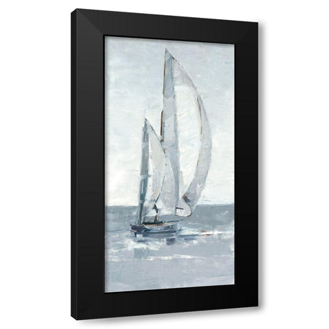 Grey Seas II Black Modern Wood Framed Art Print by Harper, Ethan