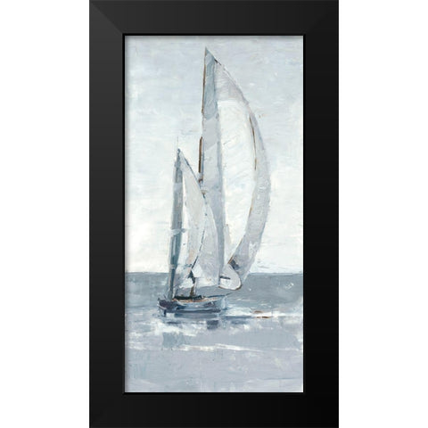 Grey Seas II Black Modern Wood Framed Art Print by Harper, Ethan