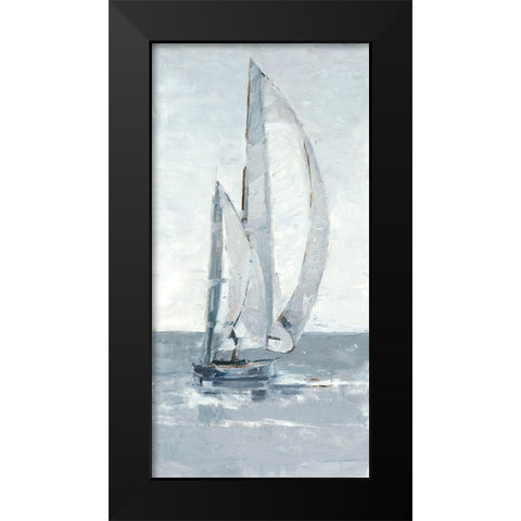 Grey Seas II Black Modern Wood Framed Art Print by Harper, Ethan