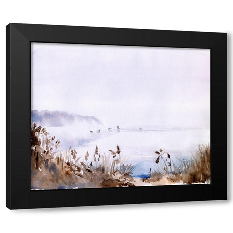 Sea Oats Mist I Black Modern Wood Framed Art Print by Parker, Jennifer Paxton