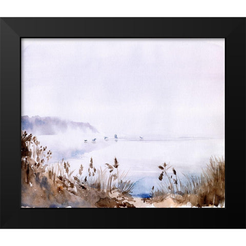Sea Oats Mist I Black Modern Wood Framed Art Print by Parker, Jennifer Paxton
