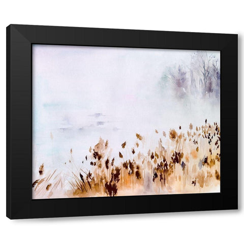 Sea Oats Mist II Black Modern Wood Framed Art Print with Double Matting by Parker, Jennifer Paxton