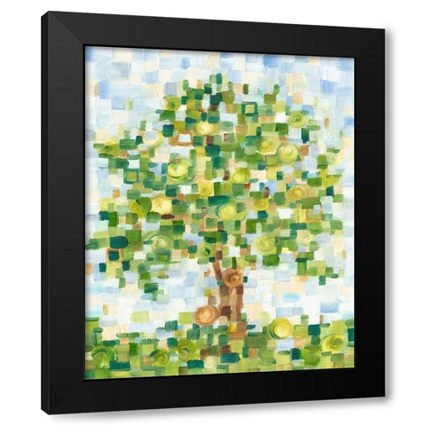 Quilted Tree I Black Modern Wood Framed Art Print by Harper, Ethan
