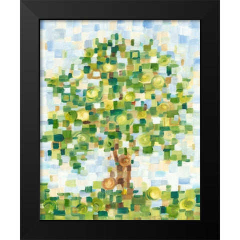 Quilted Tree I Black Modern Wood Framed Art Print by Harper, Ethan