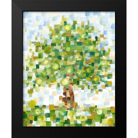 Quilted Tree II Black Modern Wood Framed Art Print by Harper, Ethan
