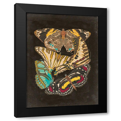Winged Patterns I Black Modern Wood Framed Art Print by Seguy, Eugene