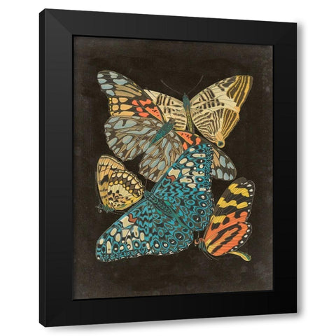 Winged Patterns II Black Modern Wood Framed Art Print with Double Matting by Seguy, Eugene