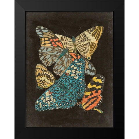 Winged Patterns II Black Modern Wood Framed Art Print by Seguy, Eugene