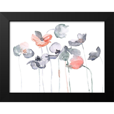 Poppy Haze I Black Modern Wood Framed Art Print by Parker, Jennifer Paxton