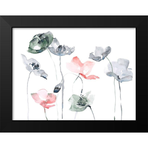 Poppy Haze II Black Modern Wood Framed Art Print by Parker, Jennifer Paxton