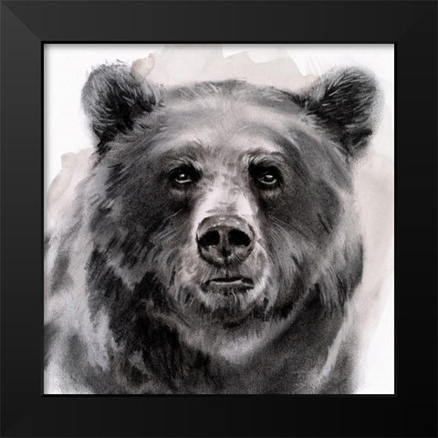 Bear Grin II Black Modern Wood Framed Art Print by Parker, Jennifer Paxton