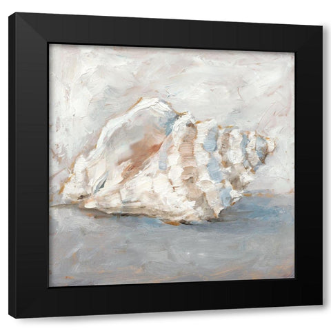 Blue Shell Study II Black Modern Wood Framed Art Print by Harper, Ethan