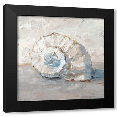 Blue Shell Study III Black Modern Wood Framed Art Print by Harper, Ethan