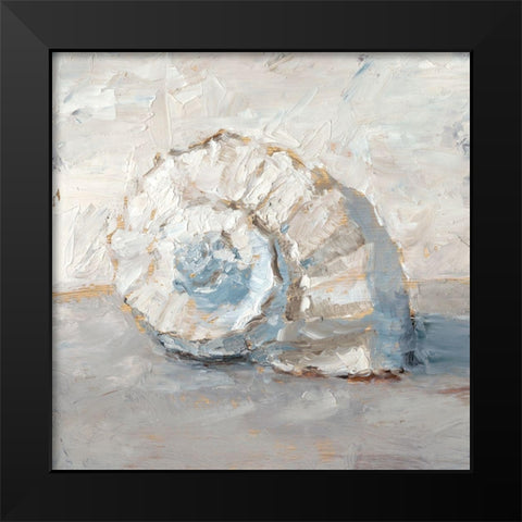 Blue Shell Study III Black Modern Wood Framed Art Print by Harper, Ethan