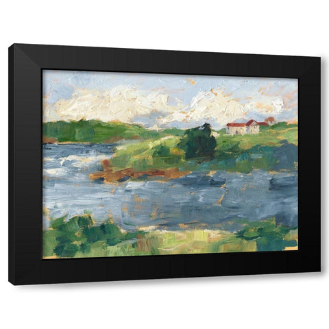 Lakeside Cottages IV Black Modern Wood Framed Art Print by Harper, Ethan