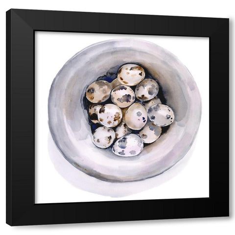Quail Egg Study I Black Modern Wood Framed Art Print by Parker, Jennifer Paxton