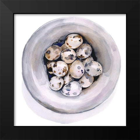 Quail Egg Study I Black Modern Wood Framed Art Print by Parker, Jennifer Paxton