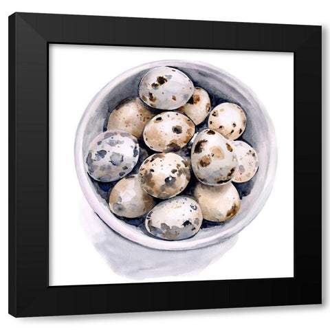 Quail Egg Study II Black Modern Wood Framed Art Print by Parker, Jennifer Paxton