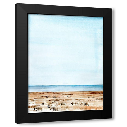 Scottish Ewes I Black Modern Wood Framed Art Print with Double Matting by Parker, Jennifer Paxton