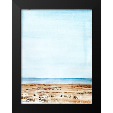 Scottish Ewes I Black Modern Wood Framed Art Print by Parker, Jennifer Paxton