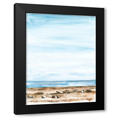 Scottish Ewes II Black Modern Wood Framed Art Print by Parker, Jennifer Paxton