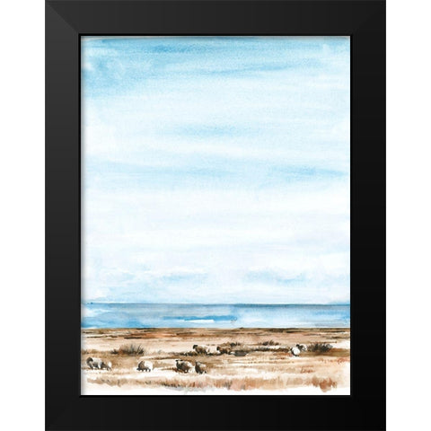 Scottish Ewes II Black Modern Wood Framed Art Print by Parker, Jennifer Paxton