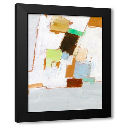 Patched I Black Modern Wood Framed Art Print by Harper, Ethan