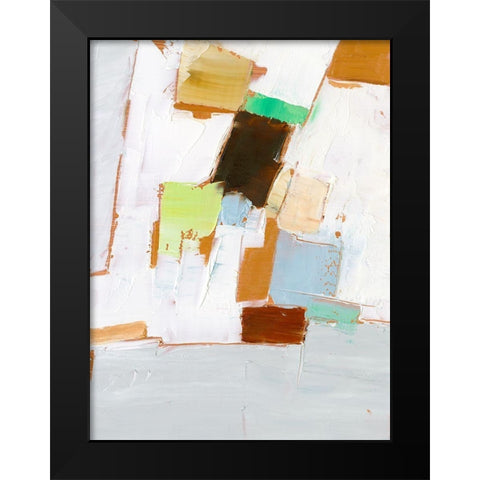 Patched I Black Modern Wood Framed Art Print by Harper, Ethan