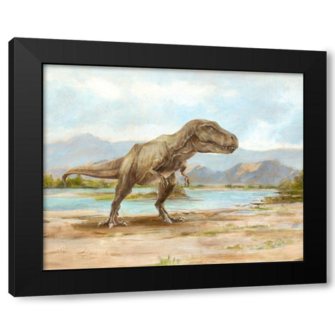 Dinosaur Illustration III Black Modern Wood Framed Art Print by Harper, Ethan