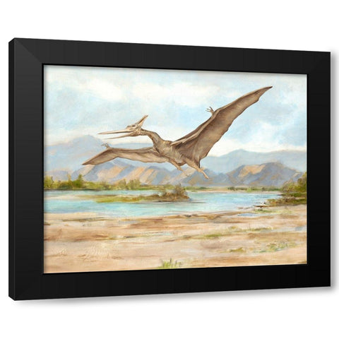 Dinosaur Illustration VI Black Modern Wood Framed Art Print by Harper, Ethan