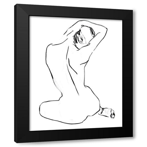 Fixing the Bun II Black Modern Wood Framed Art Print by Parker, Jennifer Paxton