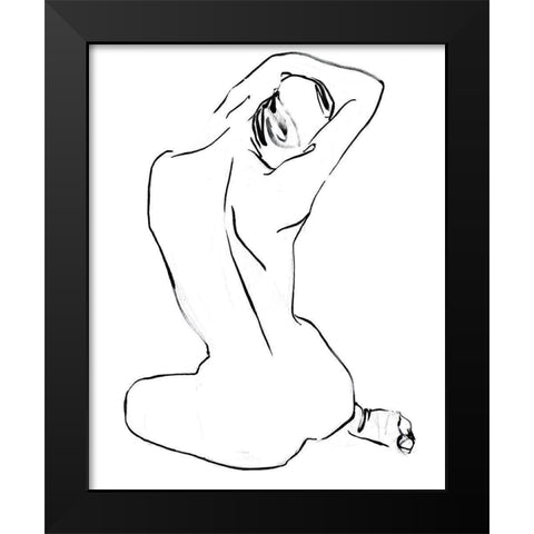 Fixing the Bun II Black Modern Wood Framed Art Print by Parker, Jennifer Paxton